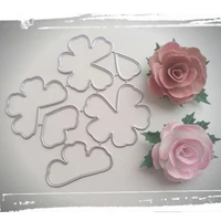 new 6 in 1 petal rose flower metal cutting dies paper crafts scrapbook card template diy album decoration