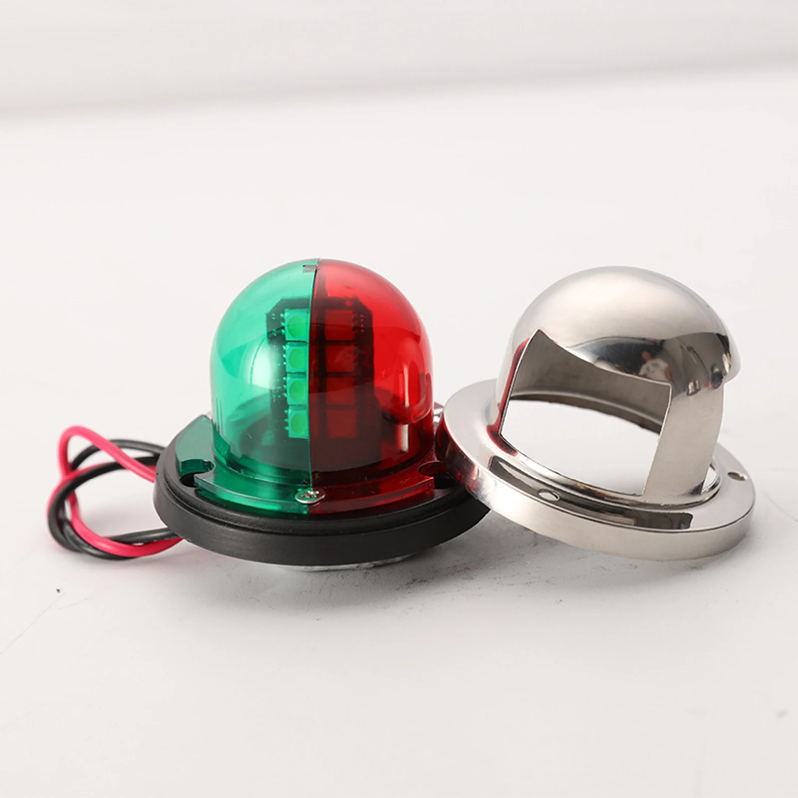 

Светодиодный сигнальный светильник 12V Нержавеющая сталь морской навигационный сигнал светильник красный и зеленый интегрированный Преду...