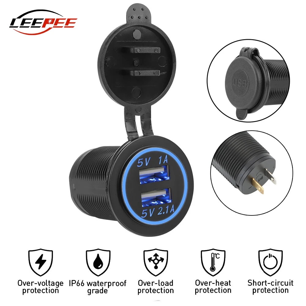 

12V 24V Car USB Chargers 3.0 Socket Power Adapter For Boat Marine Caravan RV Truck Trailer Off Road 4x4 Automobile Accessories