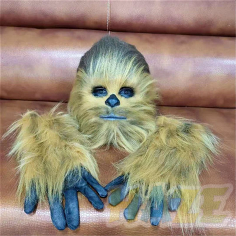 Звездные войны: Пробуждение силы Чубакка Косплей Маска и перчатки Хэллоуин