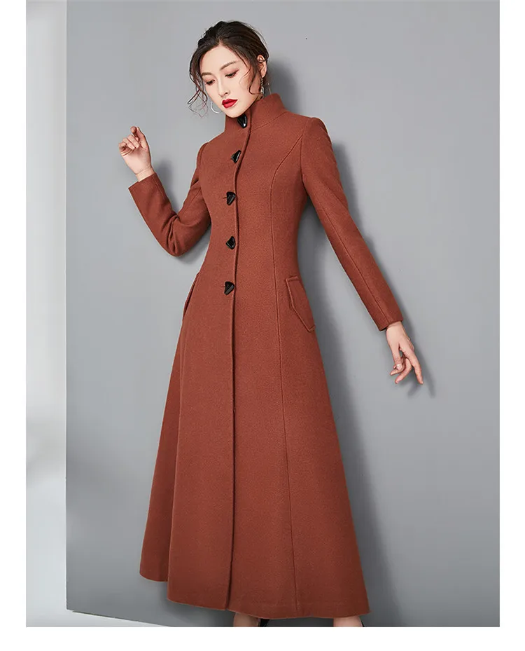 Casaco Feminino,, женское, плюс размер, осень, зима, Cassic, простое, шерстяное, макси, длинное пальто, женский халат, верхняя одежда, Manteau Femme