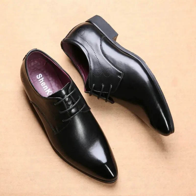 2019 г. Весенние новые деловые повседневные мужские кожаные туфли модные