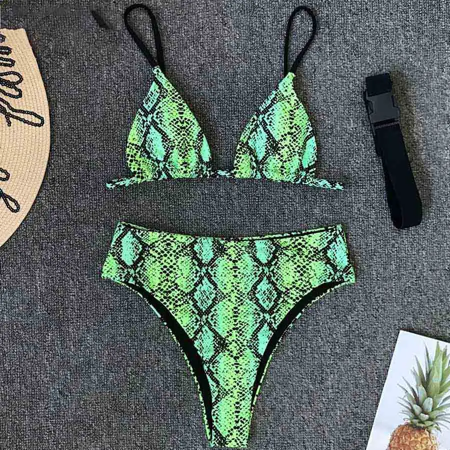 Бикини с высокой талией и поясом новый сексуальный купальник из двух частей