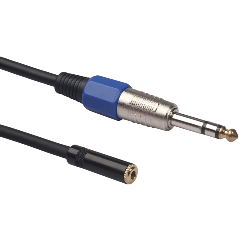 6.35Mm Male To 3.5Mm Female Extension Cable 1/4 Inch Stereo Plug Trs 1/8 Jack Socket for Headphone Amplifiers 30Cm |