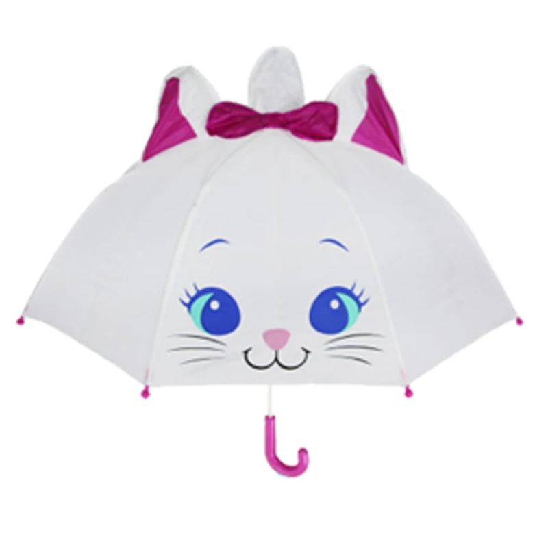 cat Милый мультяшный детский зонтик, анимация, креативный, длинный, с 3D ушками, моделирование, детский зонтик для мальчиков и девочек - Цвет: cat