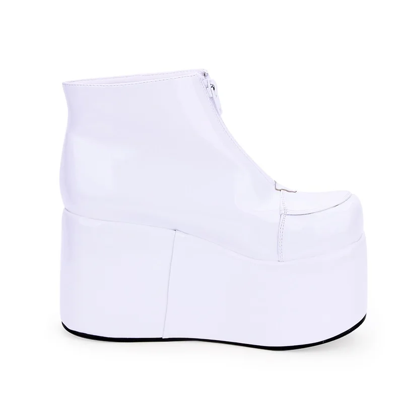 Женские мотоциклетные короткие сапоги mori girl Angelic с принтом в стиле панк Дамская