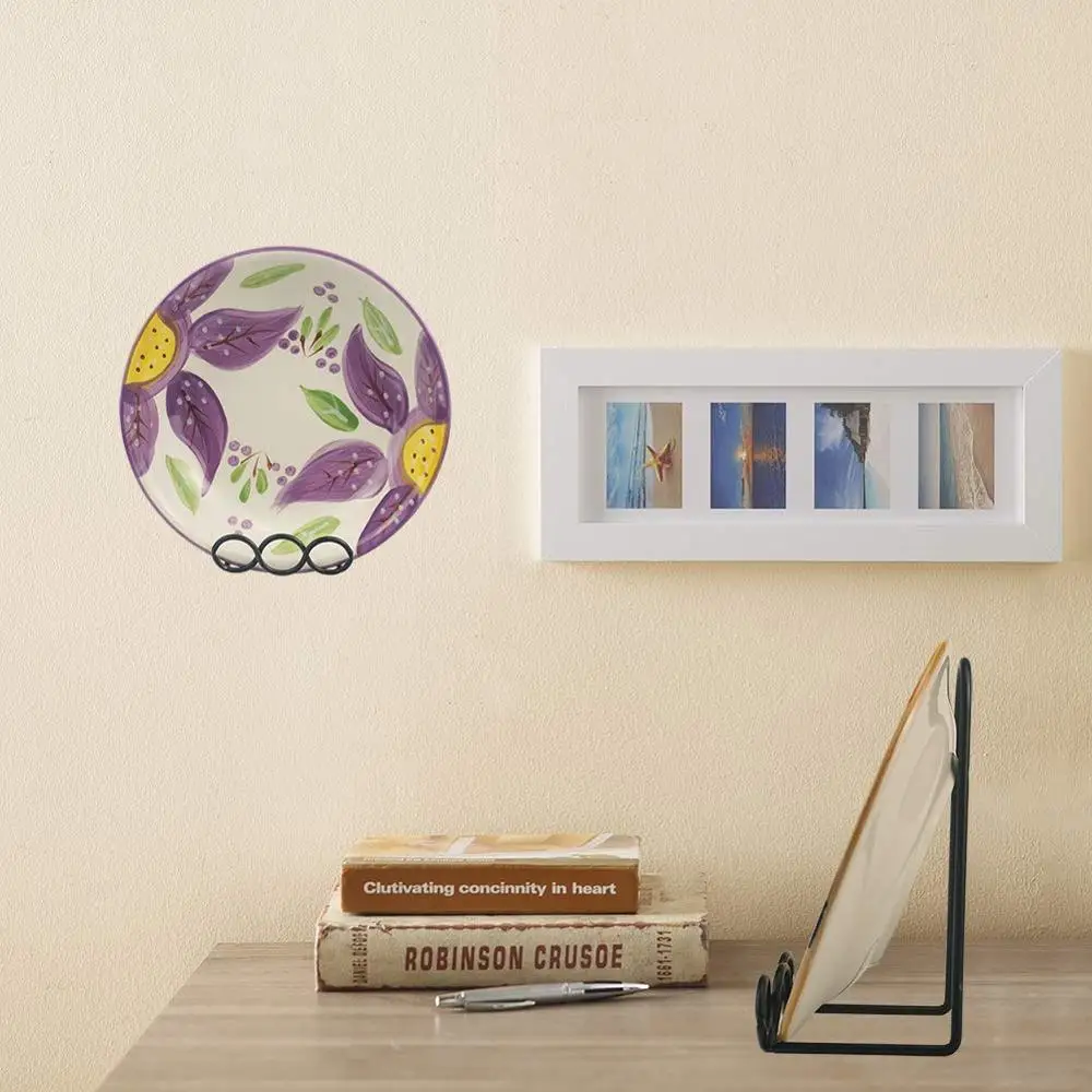 Черная металлическая настенная подставка для дисплея вертикальная пластин