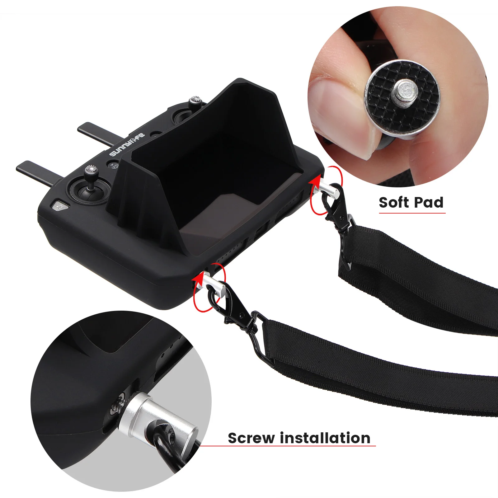 Ремешок для дистанционного управления со шнурком и экраном DJI Mavic 2 Pro Zoom/Air 2/2S/Phantom 4