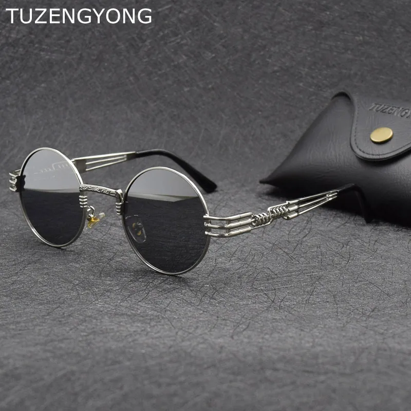 Винтажные солнцезащитные очки в стиле стимпанк круглые готические аксессуары