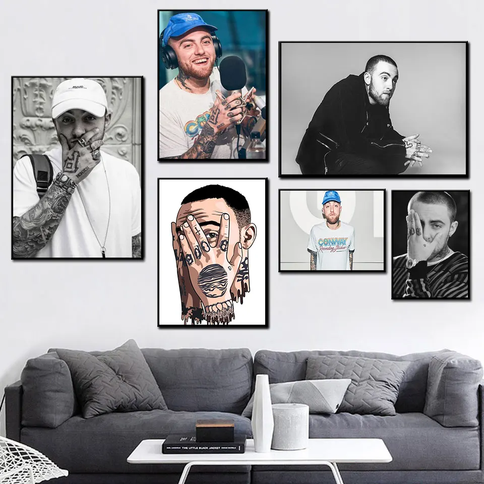 Плакат Mac Miller R.I.P Rapper музыкальный певец звезда Картина на холсте настенные