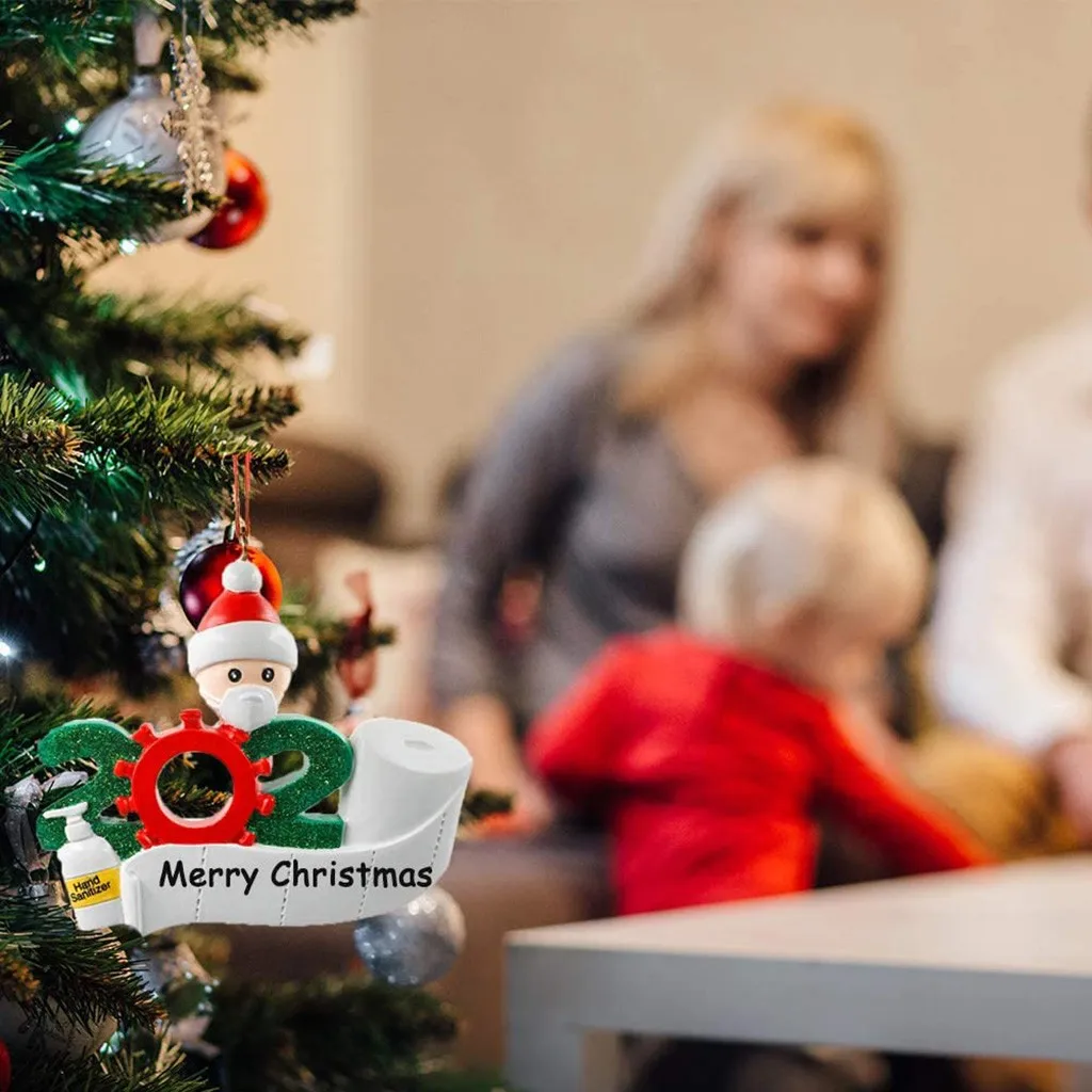 Карантин 2020 украшение для рождественской вечеринки подарок Санта Клаус с маской