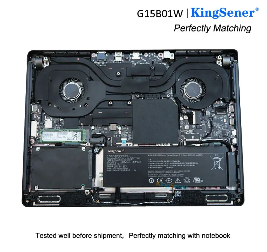 kingsener g15b01w laptop battery for xiaomi gaming laptop 15 6 i5 7300hq gtx1050 gtx1060 1050ti1060 171502 a1 15 2v 3620mah free global shipping
