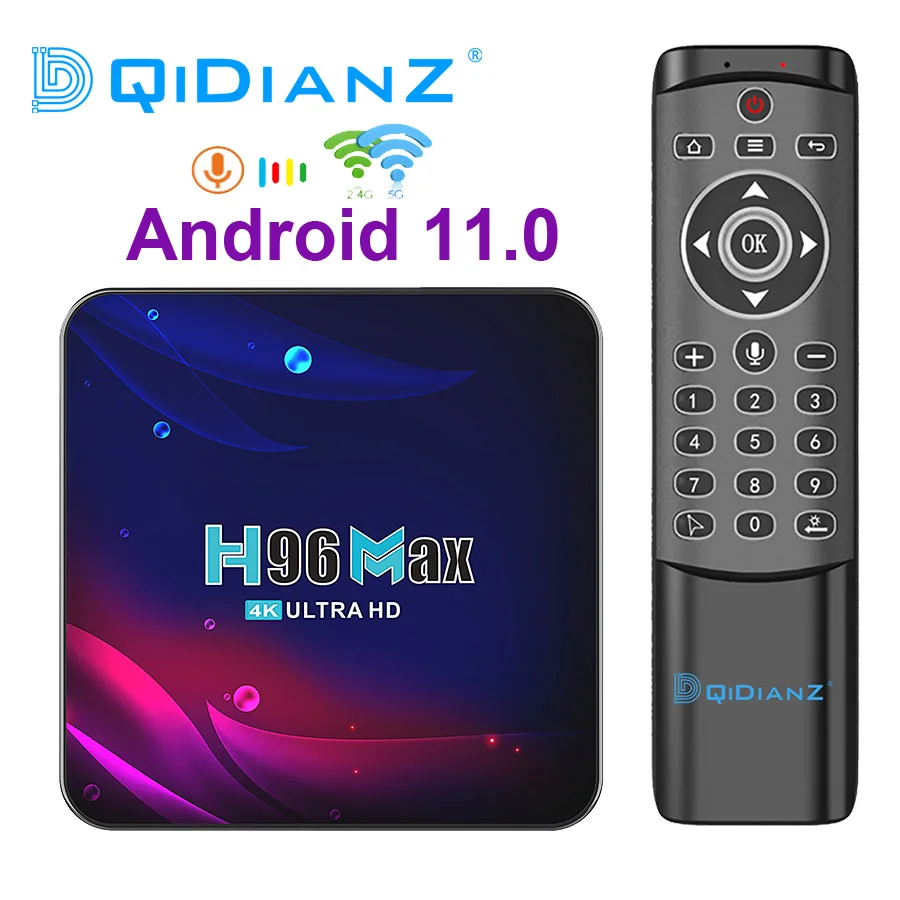 Новый Android 11 Smart TV Box H96 MAX V11 RK3318 4K Youtube медиаплеер H96MAX телеприставка PK T95 X88