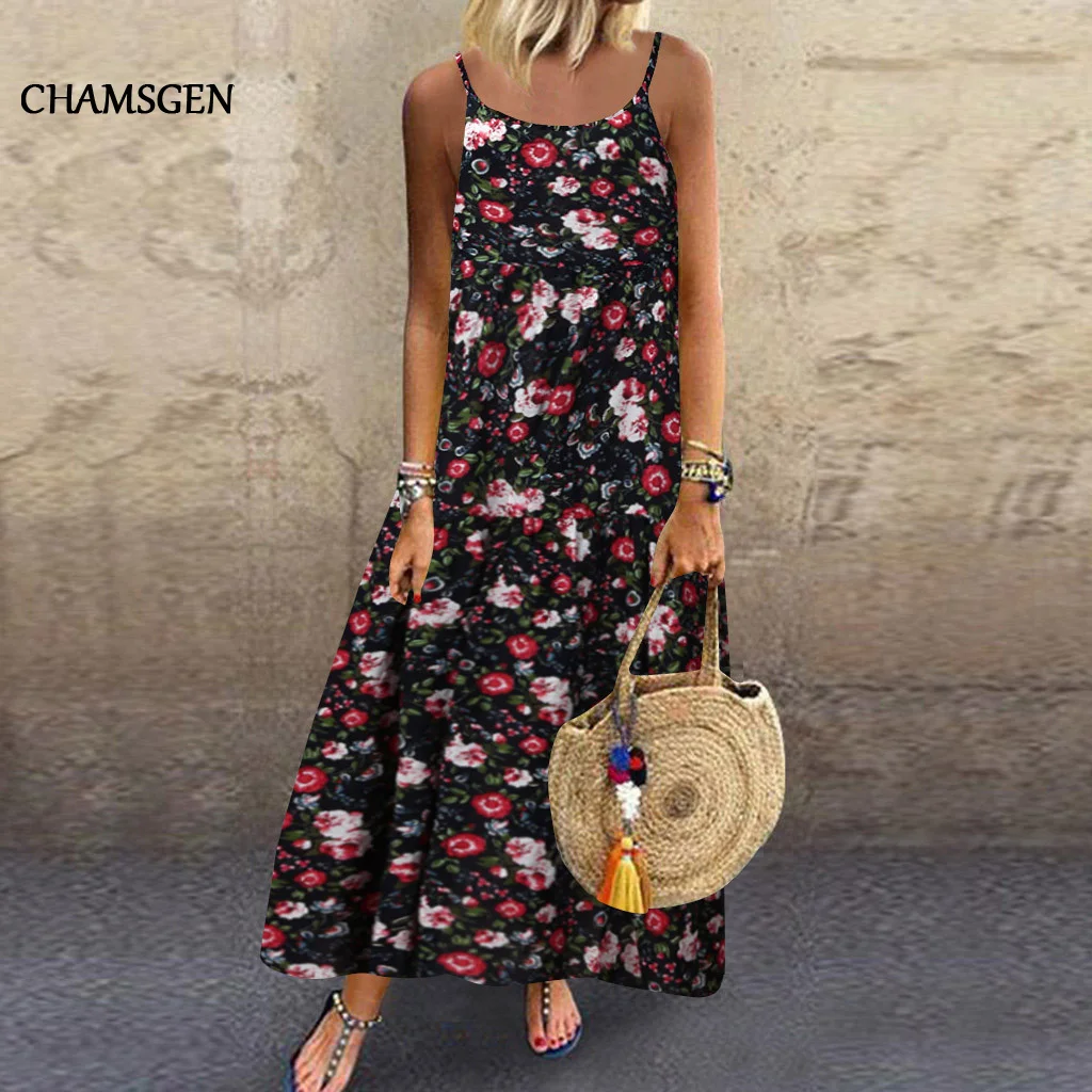 Женское богемное платье размера плюс свободное хлопковое и льняное без рукавов в