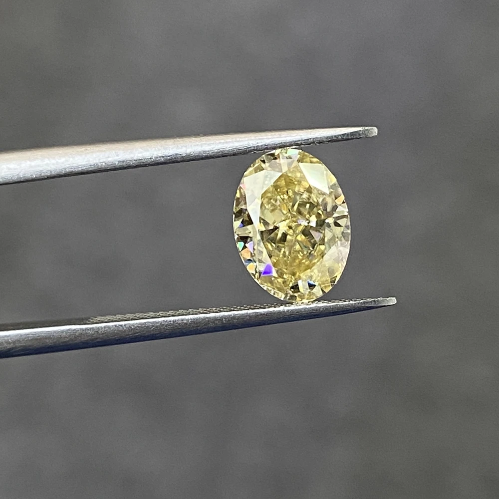 Meisidian 13*18 MM 11.3 Carats VVS Oval Shape GRA Yellow Fancy Synthetic Moissanite Diamonds | Украшения и аксессуары