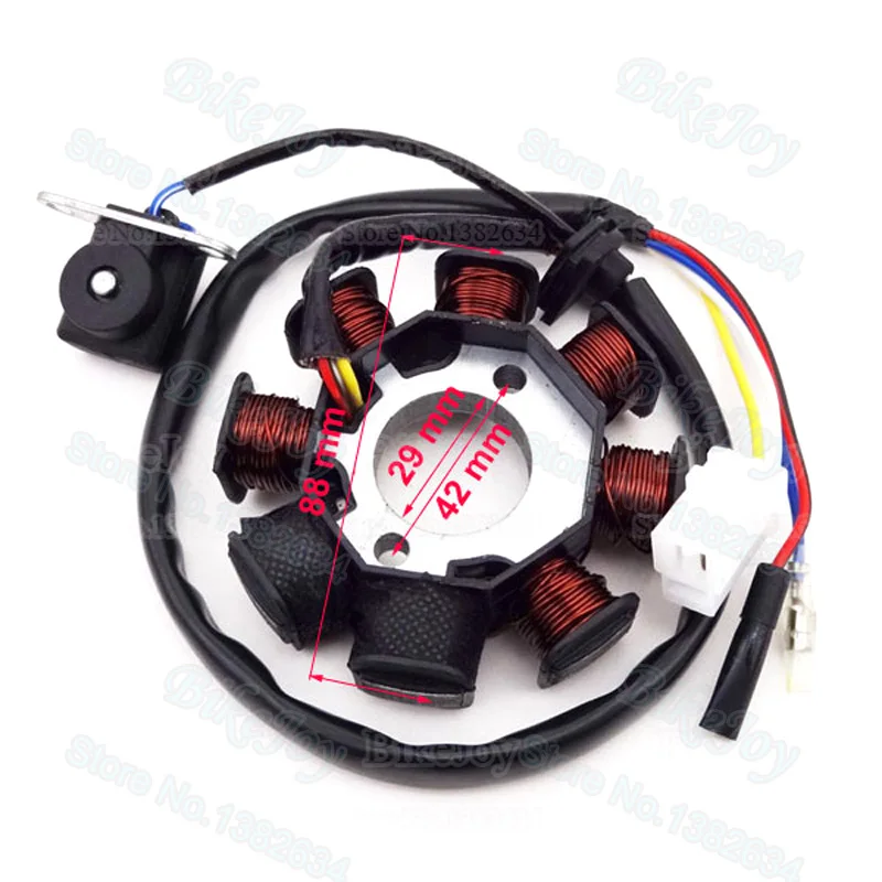 8 катушек переменного тока статор магнето для GY6 49cc 50cc мопед скутер Sunl Roketa Vespa ATV Quad