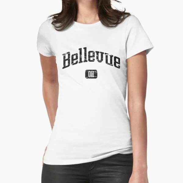

Винтажная стильная выцветающая футболка Bellevue Oh из родного города, футболки с принтом, Топ