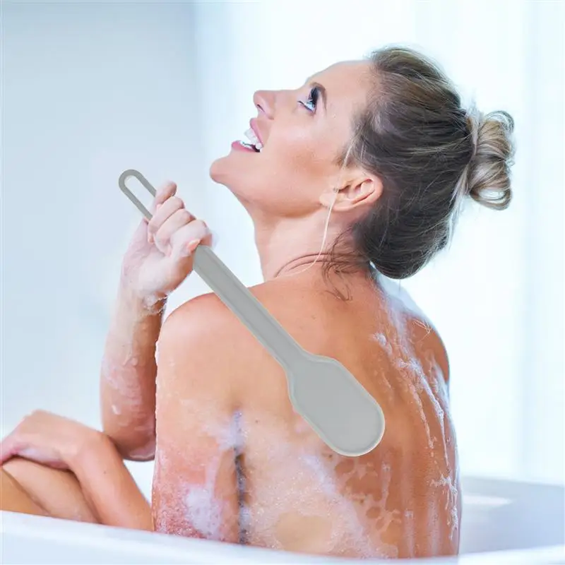 

1 Pc Massage Brush Practical Cleaning Scrubber Long Handle Bathing Brush