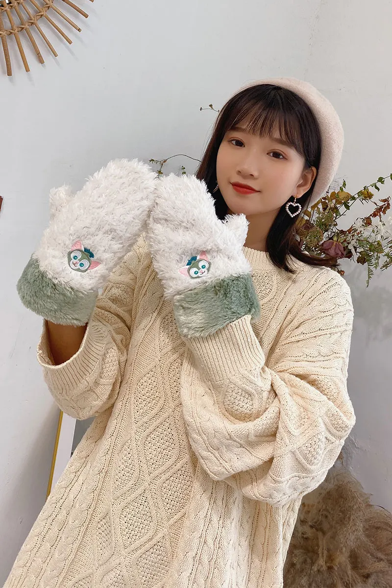 Плюшевые зимние перчатки для девочек с рисунком Duffy Bear Friends stellalou Rabbit shelliemei Gelatoni