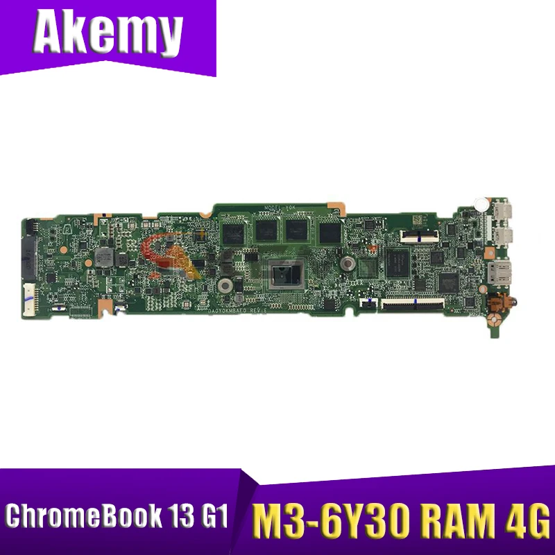 

859518-001 L06834-001 For HP ChromeBook 13 G1 laptop motherboard DA0Y0KMBAE0 With Intel CPU Core M3-6Y30 RAM 4G mainboard