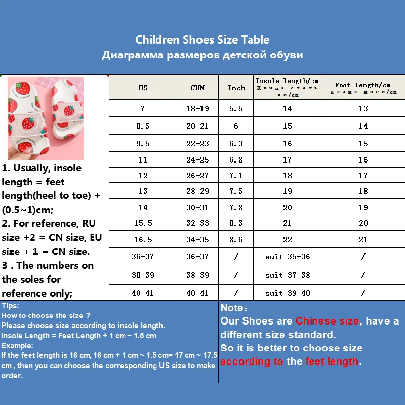 Летние модные детские тапочки прозрачная обувь для девочек Клубничные родителей