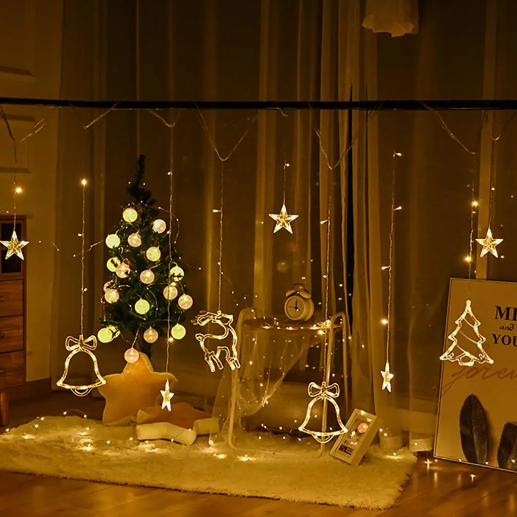 3M LED Curtain Festoon Light USB Remote Control Fairy Christmas Garland on The Window String Lights New Year Party Decoration | Дом и сад