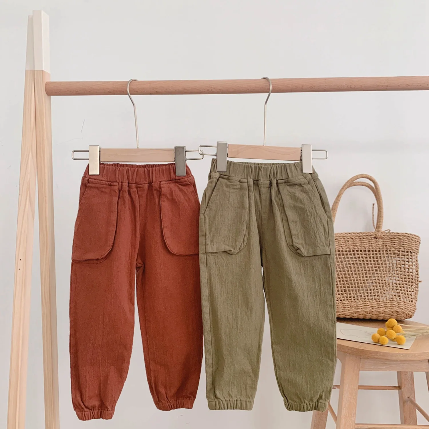 

2019 Autumn New Arrival Boys Pants Big Pocket Casual Elastic Waist Sweatpants 2 3 4 5 6 Years Toddler Boys Trousers Harem Pants