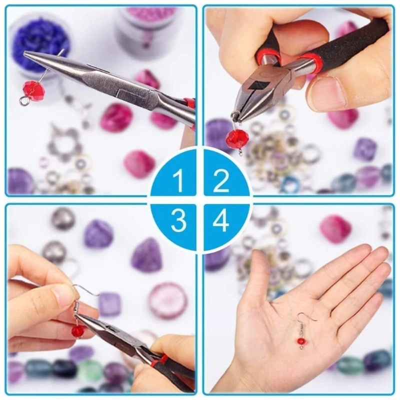 

24 Pcs/Set Jewelry Making Supplies with Jewelry Wires Findings Kit DIY Crafts Jewellery Beading Making Repairing Tools J60E