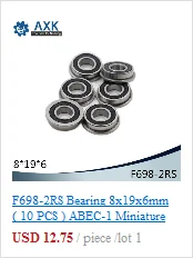 698 Гибридный керамический подшипник 8*19*6 мм ABEC-1(1 шт.) промышленный мотор шпинделя 698HC гибриды Si3N4 шариковые подшипники 3NC 698RS