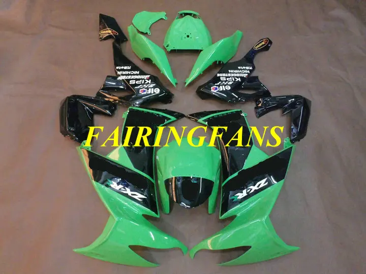 Комплект обтекателей для мотоцикла KAWASAKI Ninja ZX10R 08 09 10 ZX 10R 2008 2009 2010 зелено черные