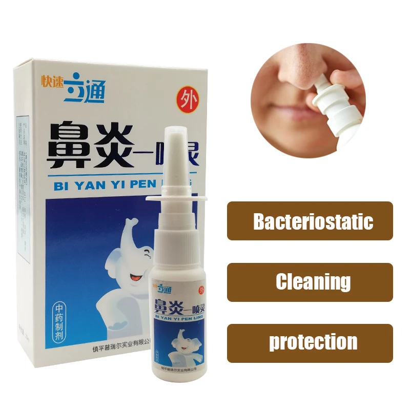 Спрей для носа с ринитом имеет антибактериальное очищение и антипругический