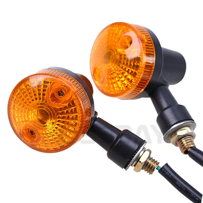 POSSBAY Motorcycle Turn Signal Light Motorbike Indicators Moto Lamp Flasher Scooter Rear Amber for Honda Harley BWM Yamaha |