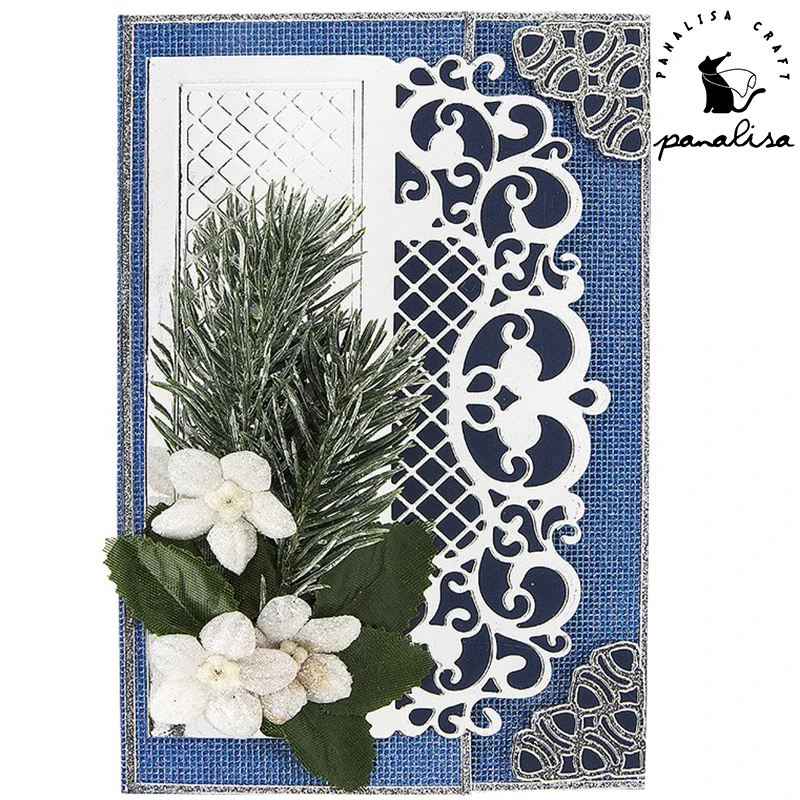 

Panalisacraft кружевной каймой металлическая Закладка Трафаретный вырубной штамп карты штампованных Скрапбукинг альбом Бумага ремесла карты ти...