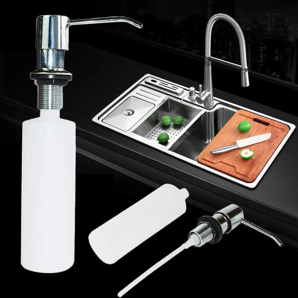 

Plastic Containers Dishwashing Liquid Kitchen Soap Bathroom Lotion Dispenser Stainless Sanitizer Press Squeeze Steel - Shampoo