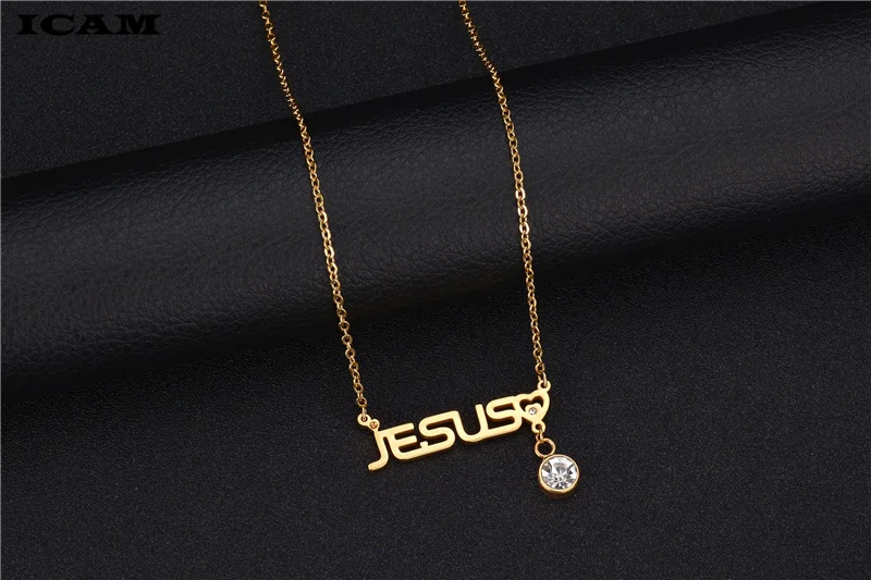 ICAM Новое модное ожерелье с подвеской в виде монеты из нержавеющей стали для