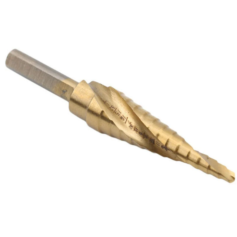 

6xHSS Titanium Hole Cone Drill Bit Cutter Case Holder For Metal Sheets Tools