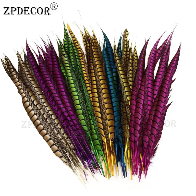 ZPDECOR 55 60 см 22 24 дюйма дамские фазаньские перья Перо  | Отзывы и видеообзор
