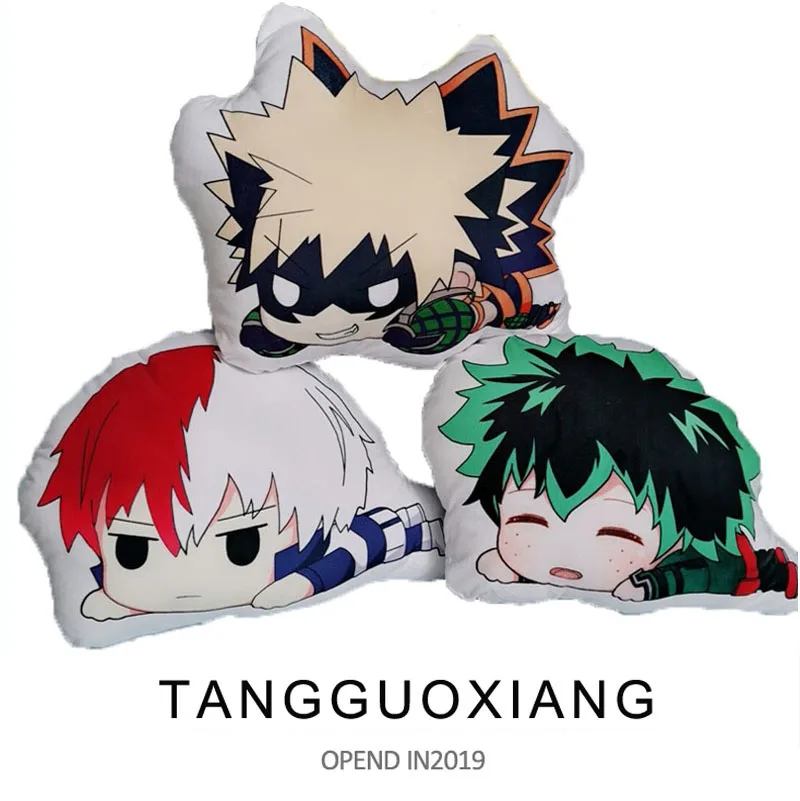 35cm My Hero Academia Pillow Soft Stuffed Plush Toys Cute Anime Bakugou Katsuki Todoroki Shoto Midoriya Izuku Bolster Boku Gifts | Игрушки и