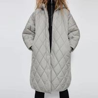 za womens coats winter overcoat female parkas with hoody jacket solid outwear pocket long sleeves long coat trf oversize jacket