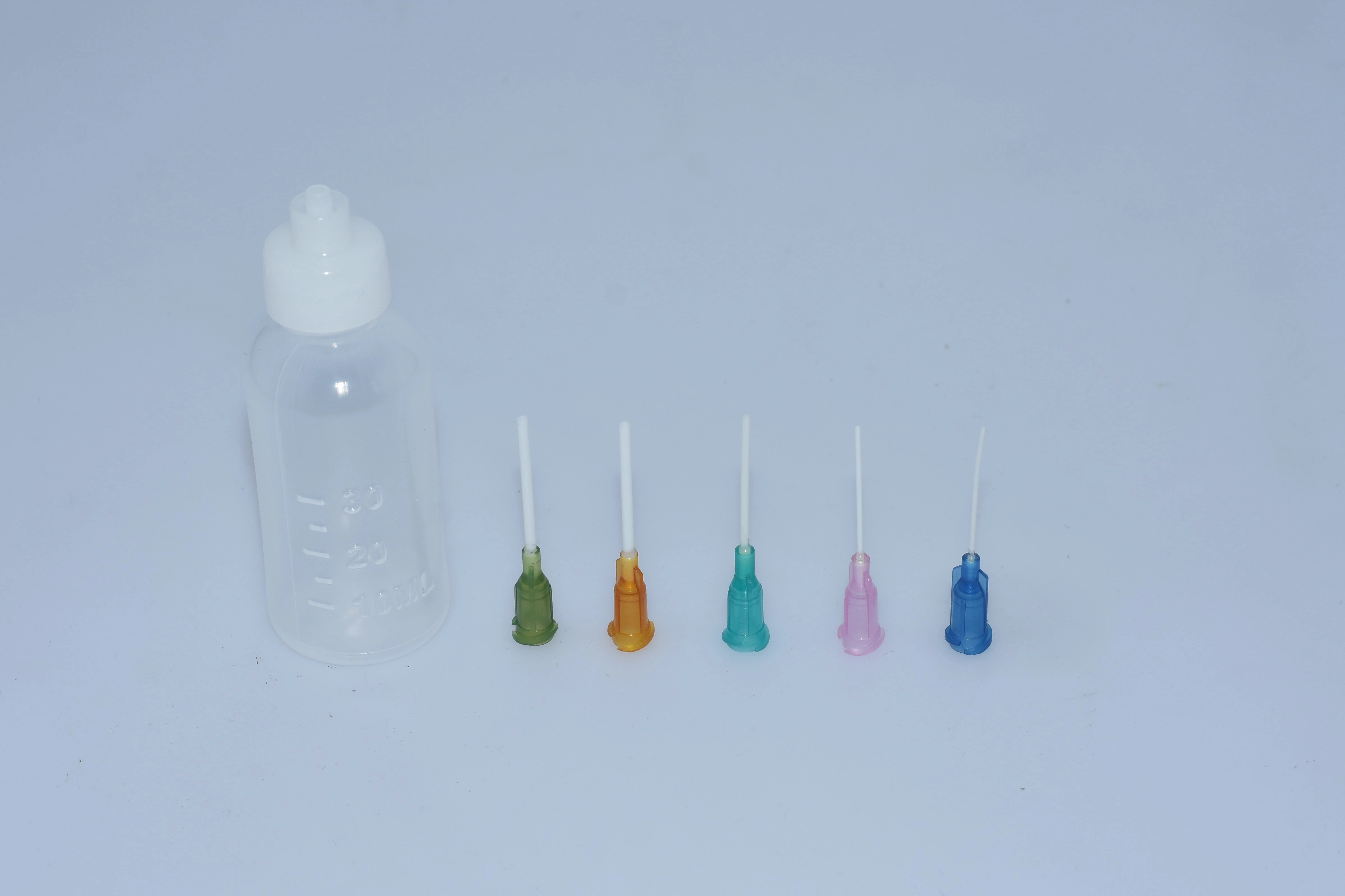 Прецизионный гибкий наконечник PP игла 14 г-22 г Луер Блокировка бутылки 30 мл 50