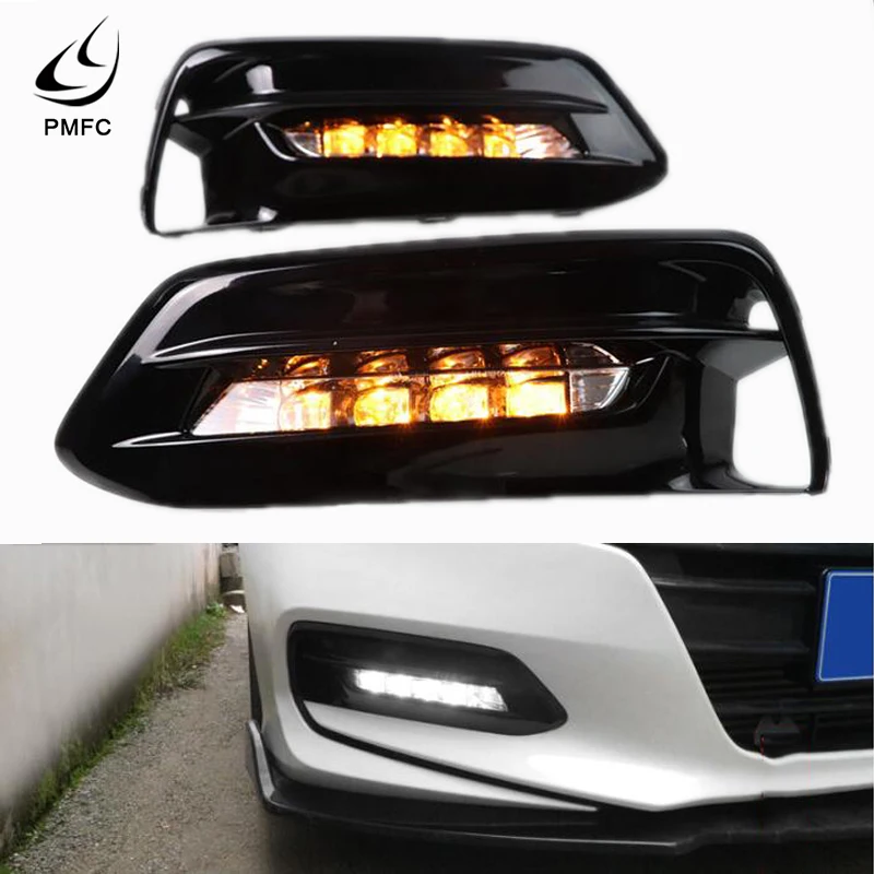 PMFC 2 шт. светодиодные дневные ходовые огни светильник DRL противотуманные фары для