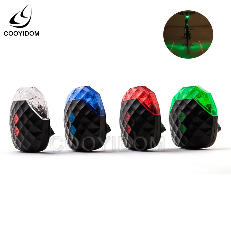 New Diamond Bike Light Flashing Mode Lantern Back light Bicycle accessories Laser Rear Tail Lamp For Cycling | Спорт и развлечения