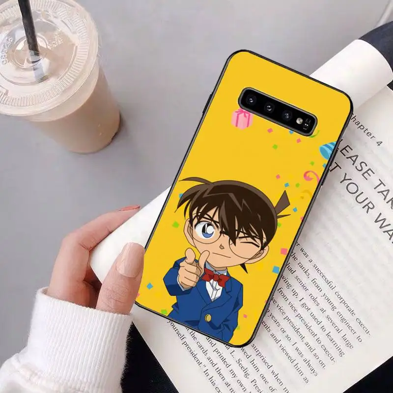 

Detective Conan Luxury Brand Phone Black Case Back Shell For Samsung Galaxy S8 S9 S10e S20 PLUS J6 J600 Cases Cover
