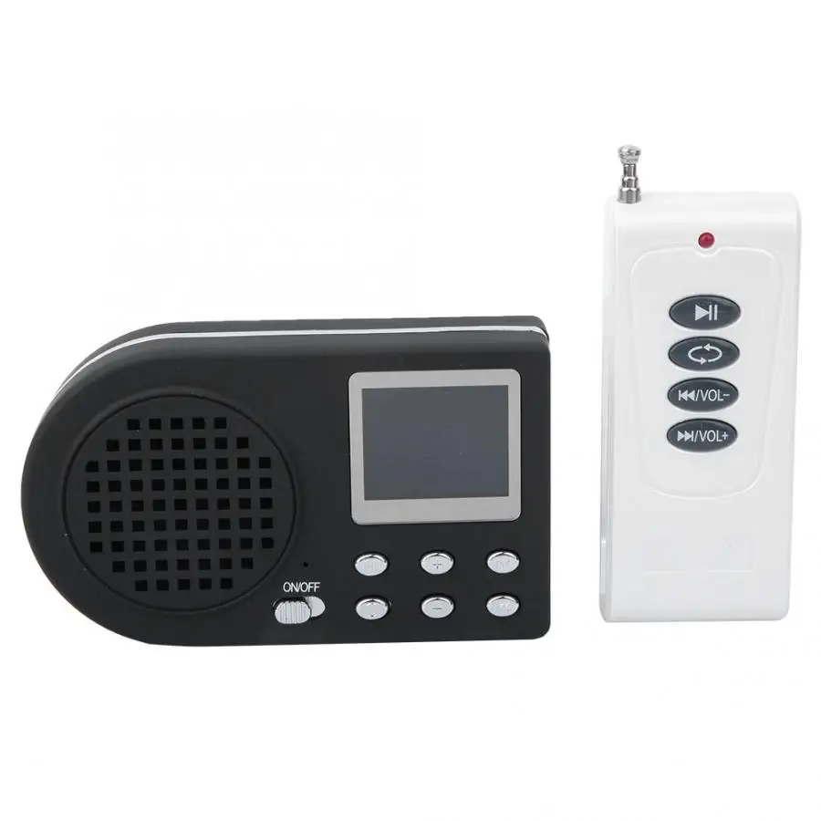 Outdoor Hunting Bird Caller 100m Remote Control Loud Speaker USB Monochrome LCD Display With Detachable Waist Belt | Спорт и