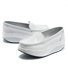 Женские кроссовки на платформе, дышащие, без шнуровки, повседневная Осенняя обувь