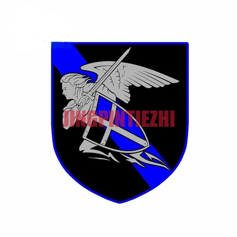 

Car Stickers Vinyl Motorcycle Decal Car Window Body Decorative Saint Michael Blue Line Police Shield Law Enforcement