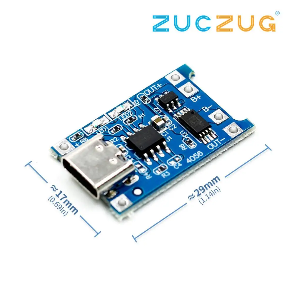 1 шт. 5 в 1 а Micro USB 18650 литиевая зарядная плата модуль зарядного устройства+ защита двойные функции TP4056 - Цвет: Хаки