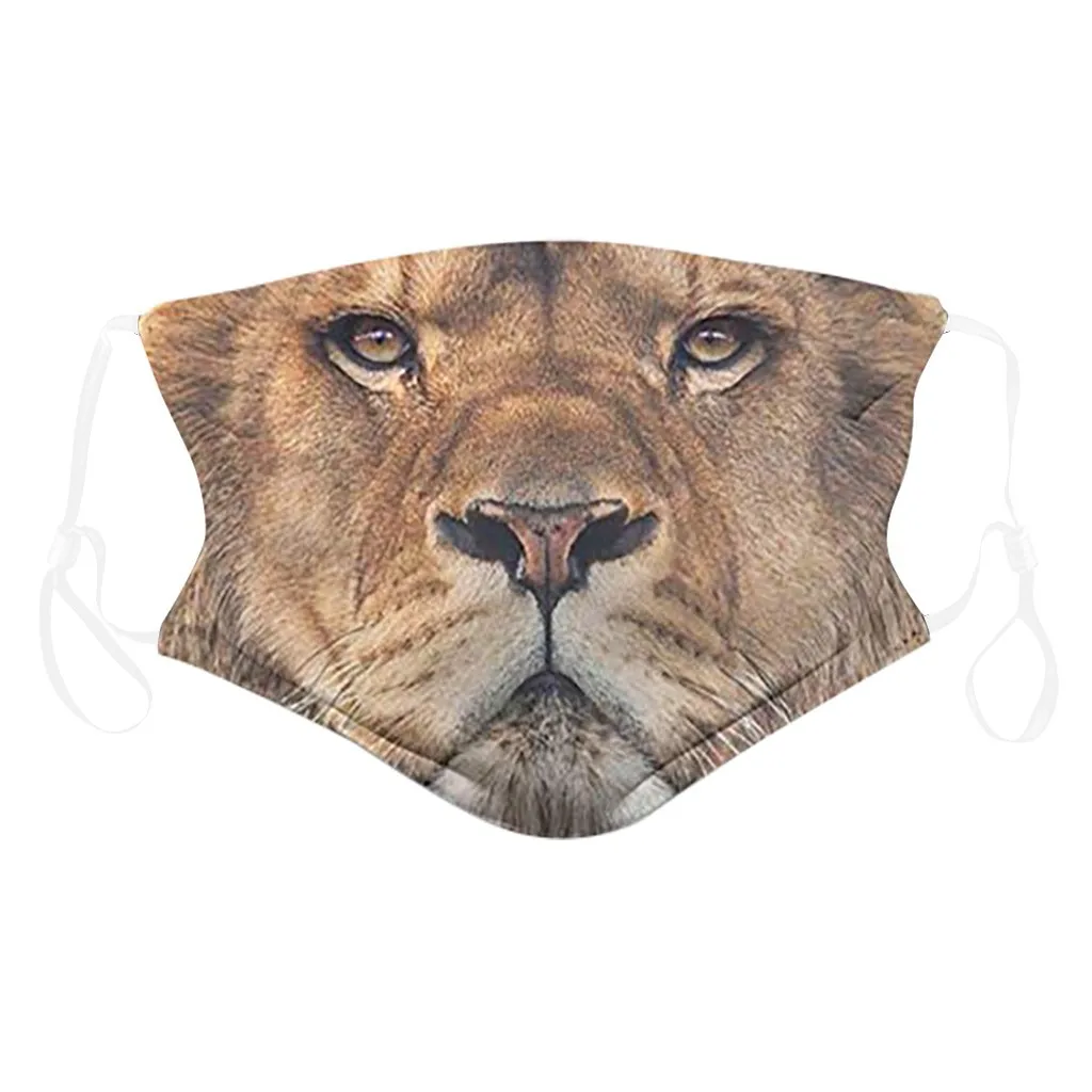 

Adult Men And Women Printed Outdoor Dust Double-layer Mask Halloween Animal Expressions Breathable Comfortable Outdoor Masks