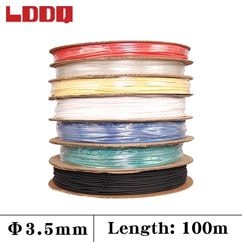 LDDQ 3 5 мм 100 м 7 цветов термоусадочная трубка с муфтой кабеля 2:1 трубка|cable sleeve|tube heat