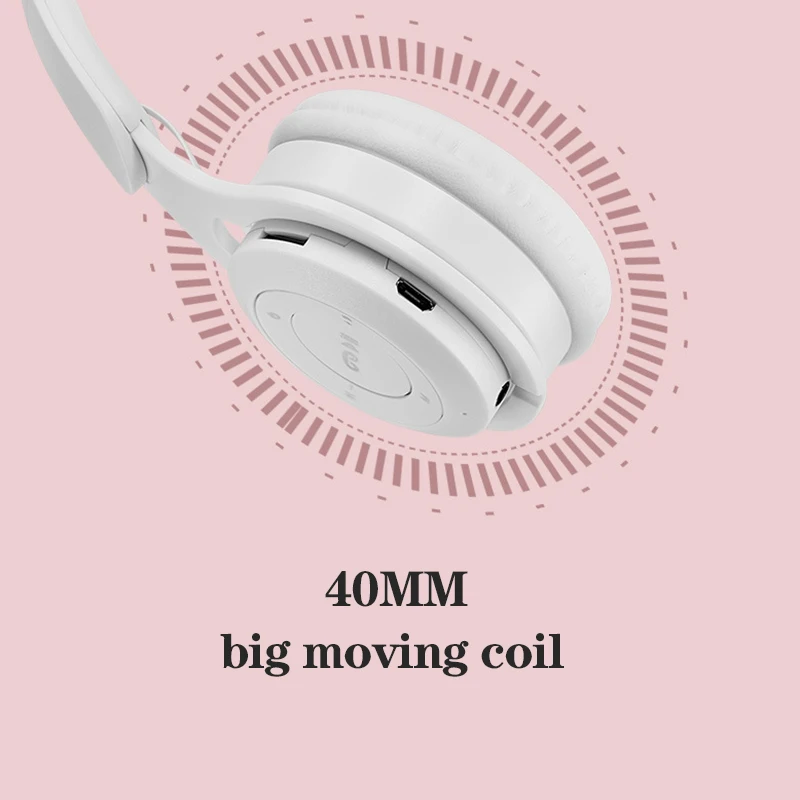 Беспроводные наушники Bluetooth бас игровые складные спортивные с микрофоном аудио